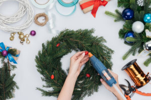 wreath decorating for holidays